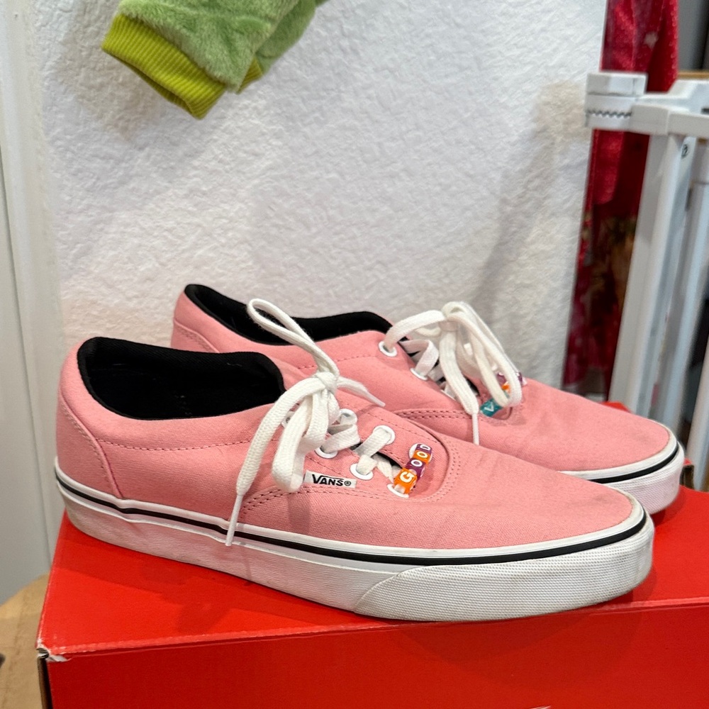 Vans Bubblegum Pink “Good Vibes” Canvas Shoes